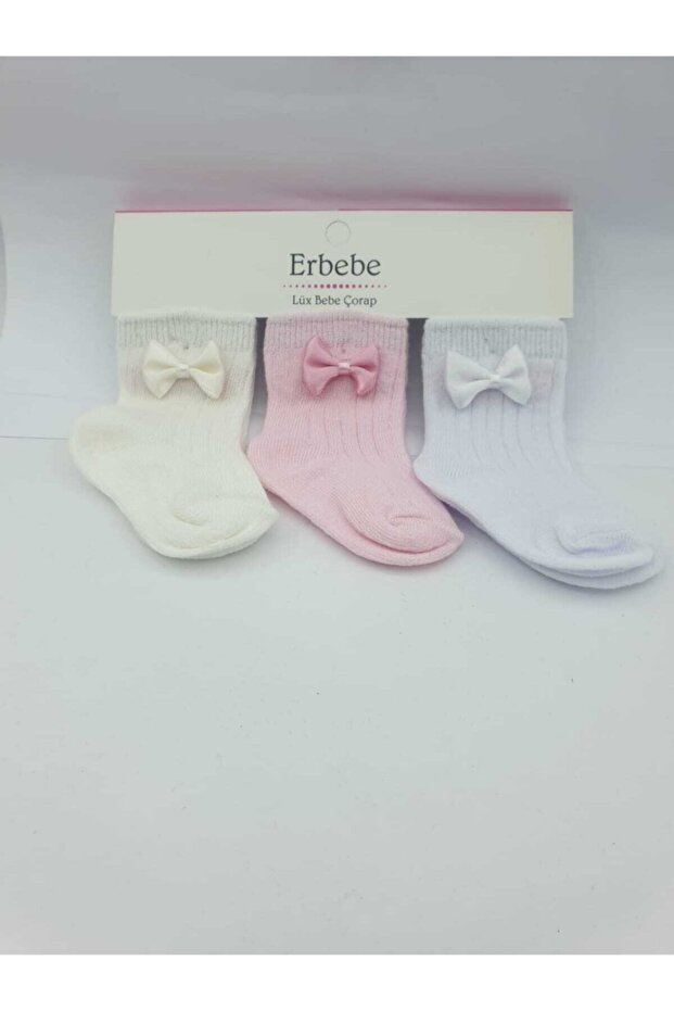 Ribbed Baby Sock 3-Piece Bowknot Accessory Socks