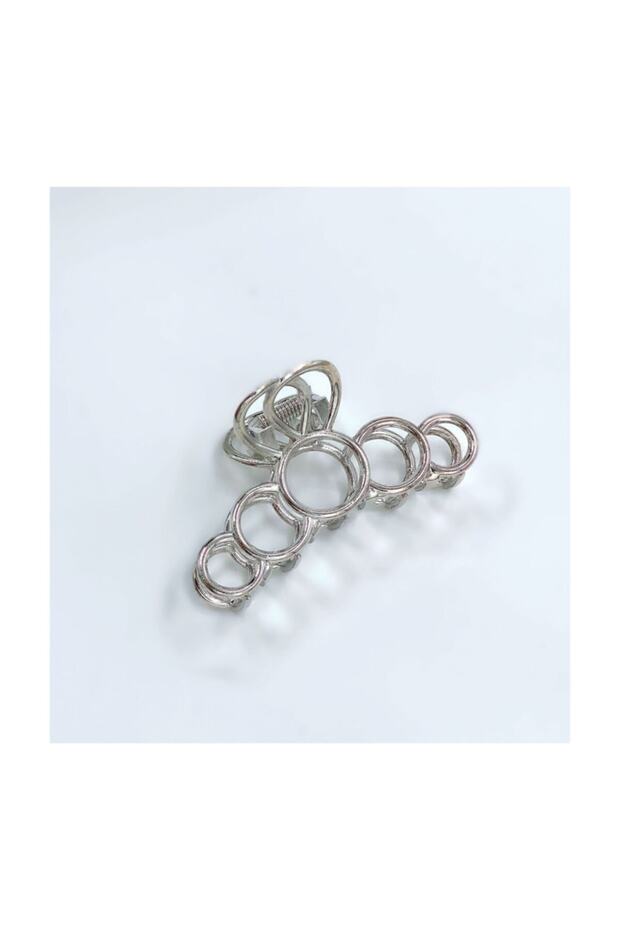 Silver Gray Small Metal Empty Balloon Ring Latch Buckle Women's Children