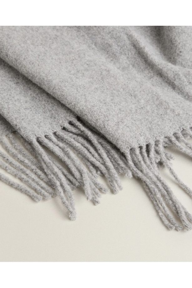 Woolmark Tek Kişilik %100 Saf Yün Battaniye Gri - 3