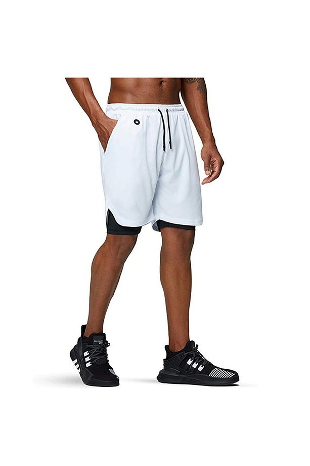Unisex Koşu Ve Antrenman Sporcu Şortu 2 In 1 - 4