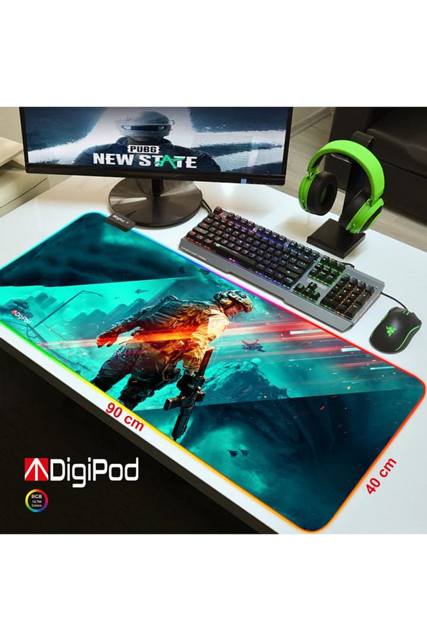 Rgb Gaming Mousepad Rgb Oyuncu Mousepad 90x40 Xxl Rgb Oyuncu Mousepad Kaymaz Taban 4mm - 5