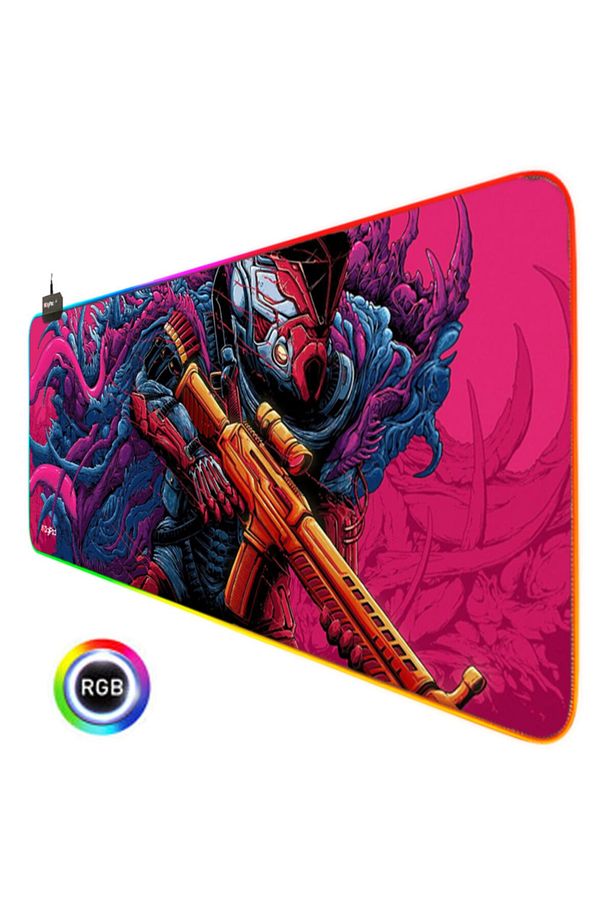 Rgb Gaming Mousepad Rgb Oyuncu Mousepad 90x40 Xxl Rgb Oyuncu Mousepad Kaymaz Taban 4mm - 3