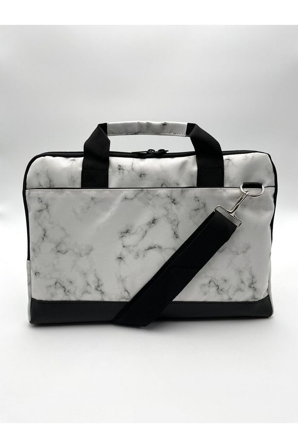 17'' Inç Mermer Desenli Beyaz Laptop/macbook/notebook/bilgisayar/evrak Çantası - 4