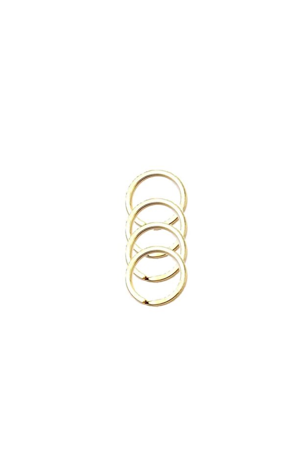 Unchained Empty Flat Model Keychain Ring 3.1 cm - 50 Pieces Gold