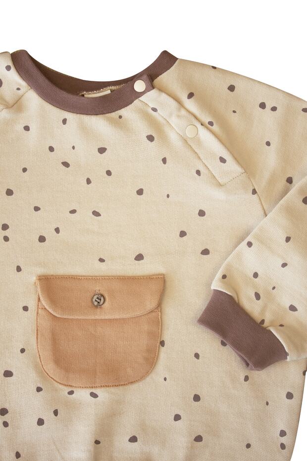 Organik Semolina ‘ırregular Dots’ Cepli Eşofman Üstü - 3