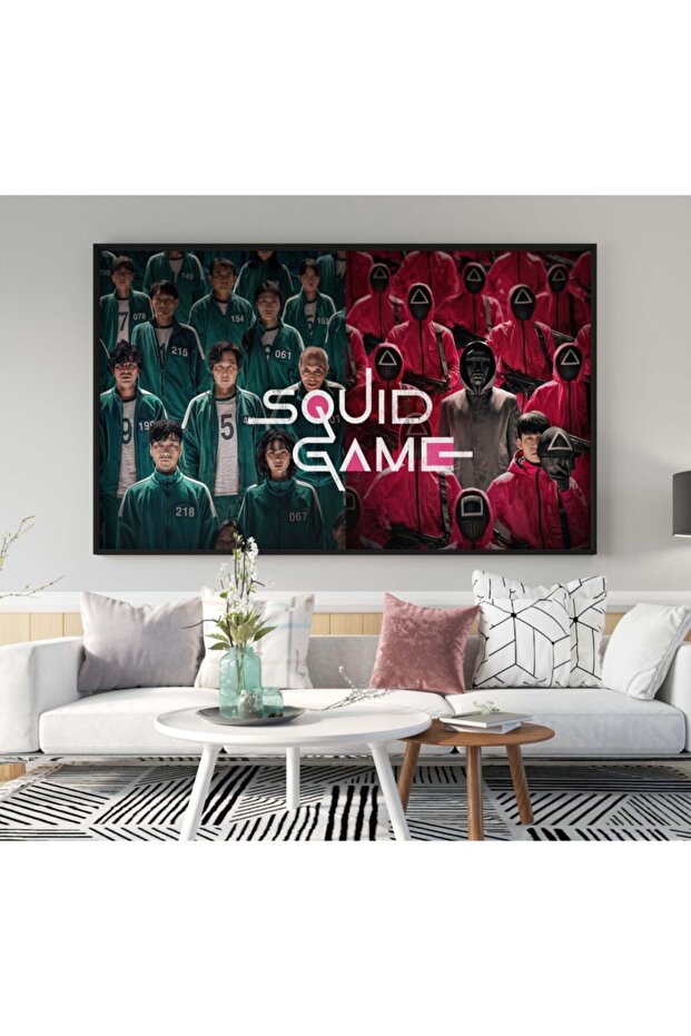 Squid Game Şekiller Kanvas Tablo - 1
