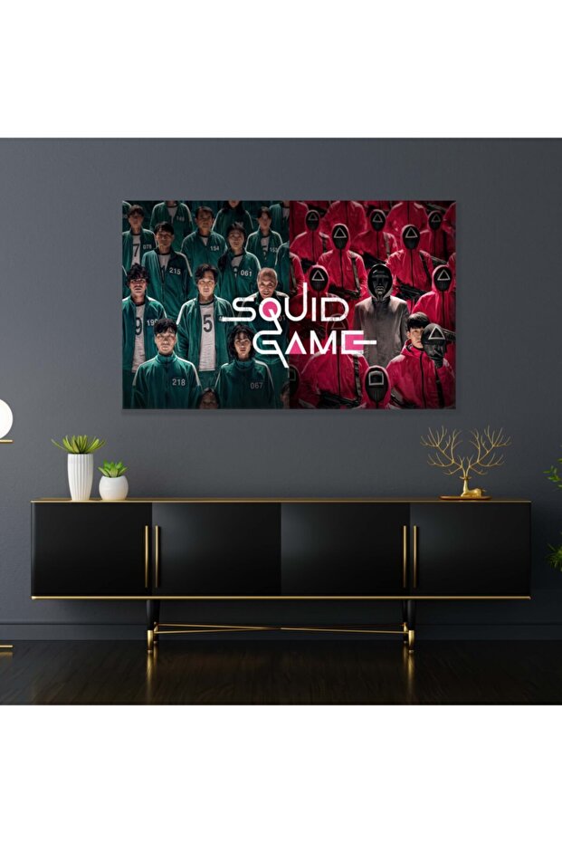Squid Game Şekiller Kanvas Tablo - 4