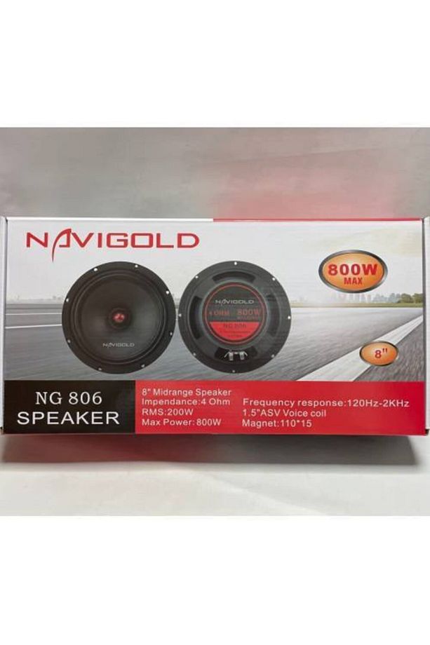 Ng806 20 Cm 800 Watt 200 Watt Rms Midrange Hoparlör 2 Adet Amfi Uyumludur - 4