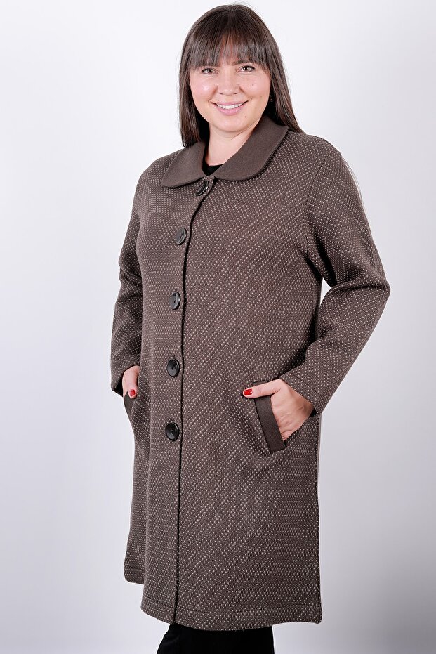Plus Size Wool Knitwear Coat Very Thick Long Mother Cardigan