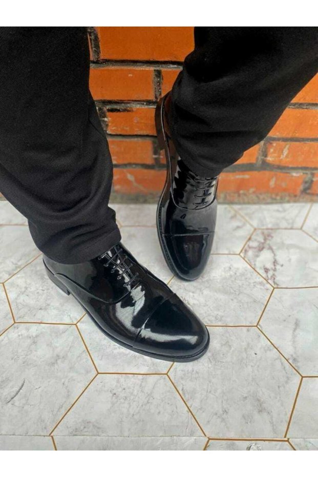 Groom's Shoes Genuine Leather Lace-Up Plus Size