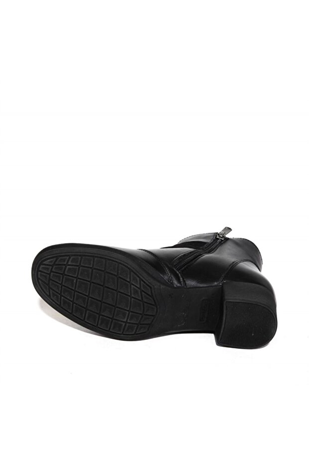 57252 Kadın Siyah Deri Bot - 3