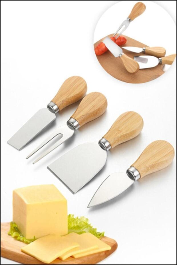 Mimoza 4 Parça Bambu Saplı Peynir Bıcağı Seti 4 Lü - 3