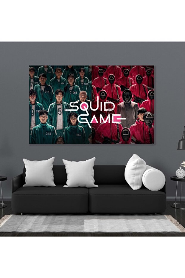 Squid Game Şekiller Kanvas Tablo - 3
