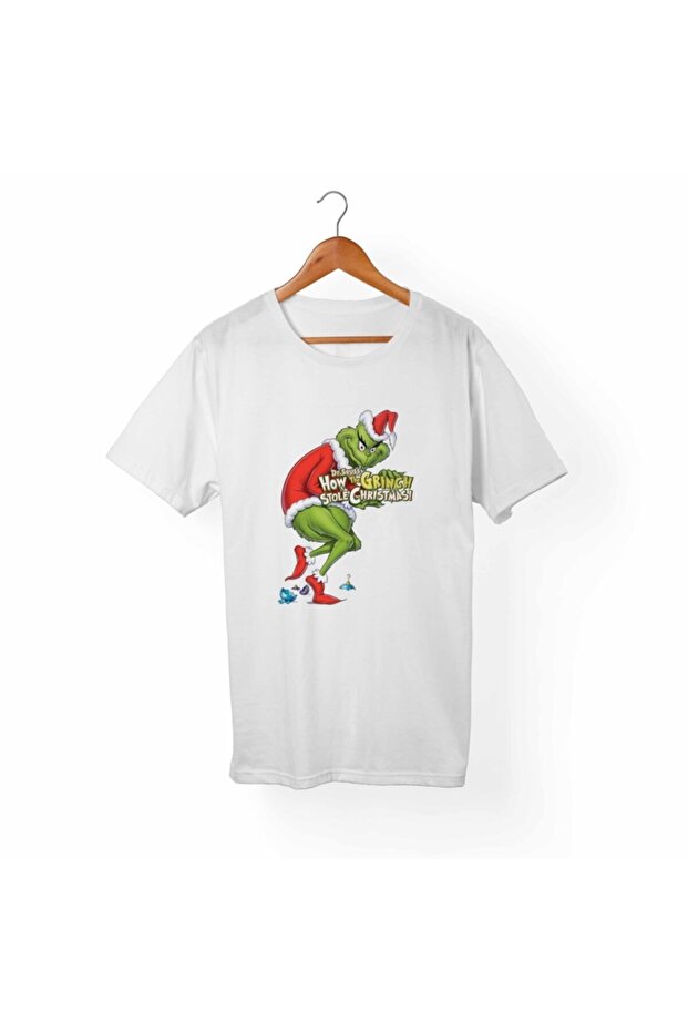 Unisex Kids White Grinch T-Shirt