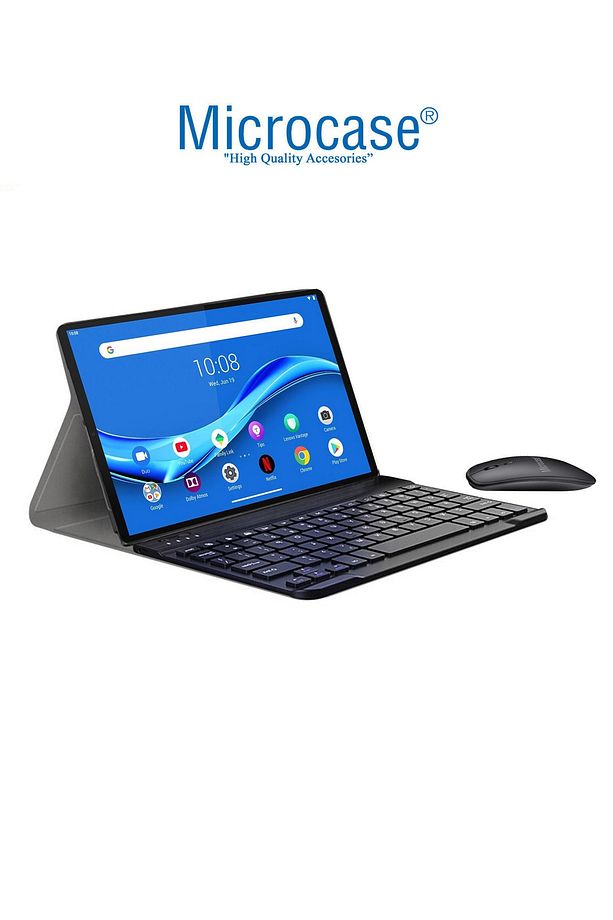 Lenovo M10 Fhd Plus 10.3" Tb-x606 X606f Bluetooth Klavye Ve Mouse + Standlı Kılıf - Bkk6 - 2