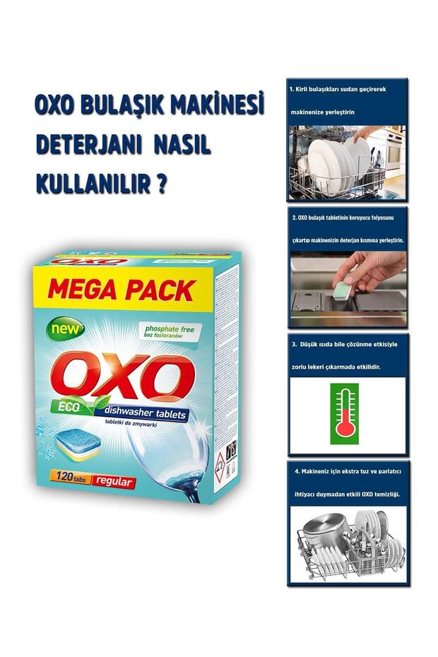 1200 Adet Bulaşık Makinesi Tableti Mega Paket Deterjan Hepsi Bir Arada (120x10) - 7