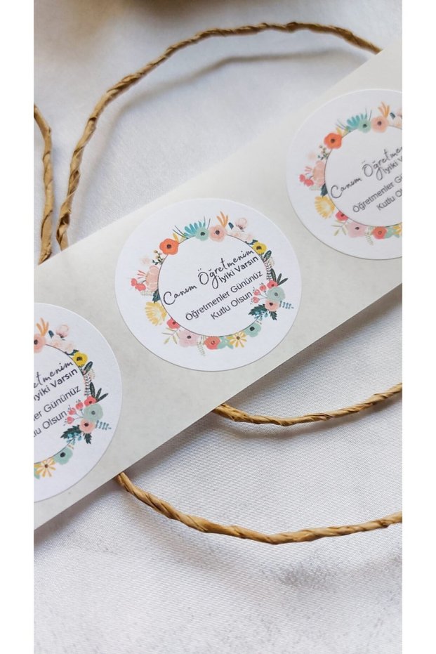 Adhesive Sticker - Teacher's Day Sticker (4 CM) 48 Pieces