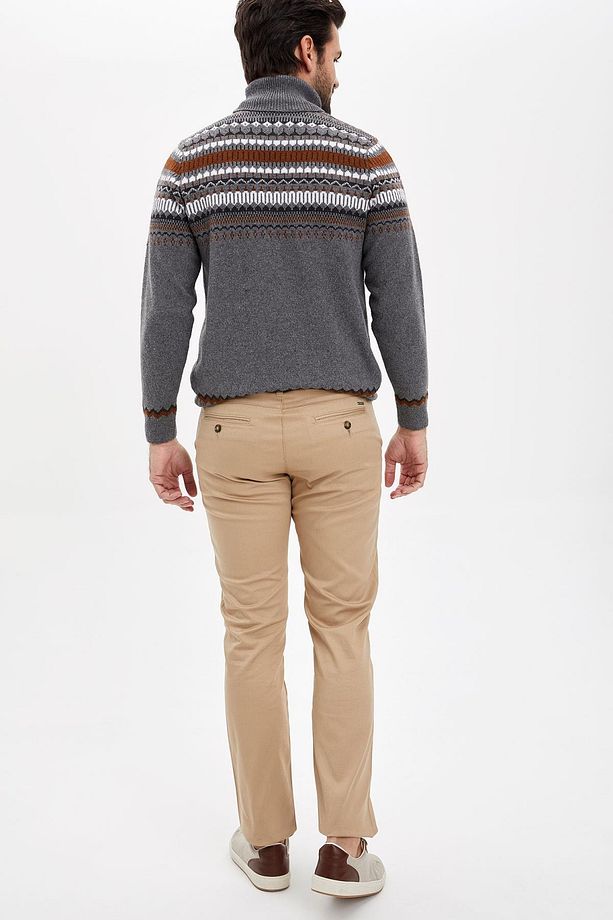 Regular Fit Dokuma Pantolon - 3