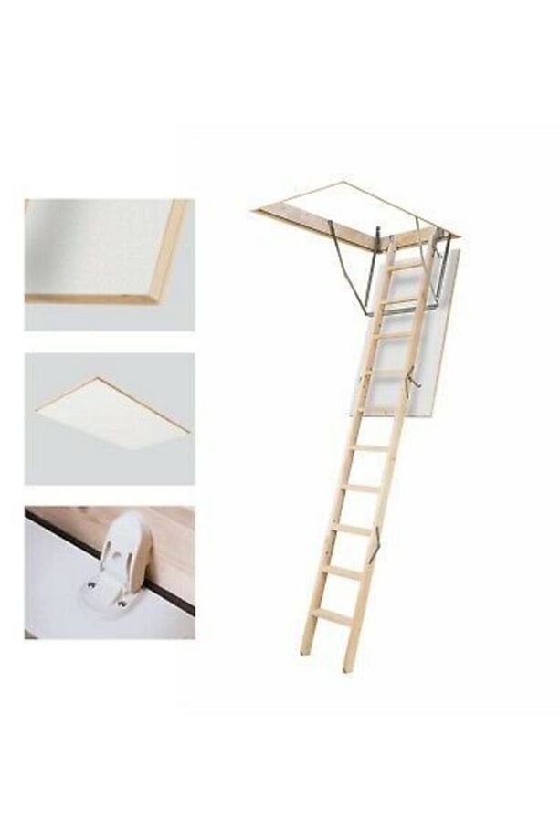 Optistep Olb Basic 70 X 130 Cm Bta Ahşap Çatı Merdiveni - 2
