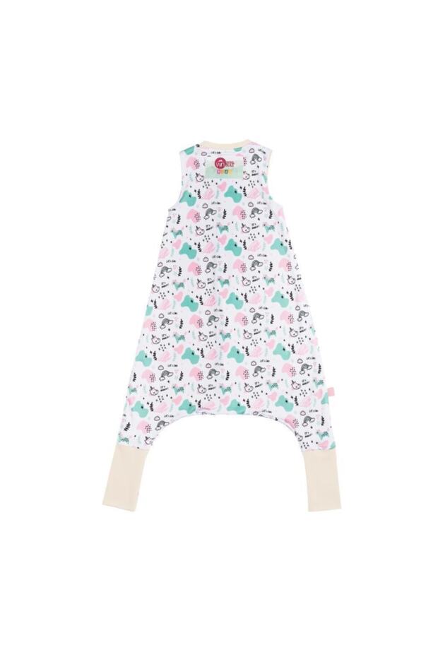 Merino Yün Unicorn Temalı Çift Katlı Kolsuz Çocuk Uyku Tulumu - 2