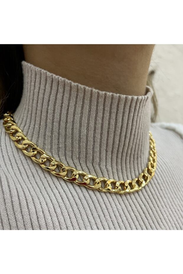 Gold Thick Chain Necklace