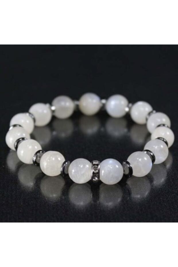 Moonstone - Hematite Natural Stone Bracelet