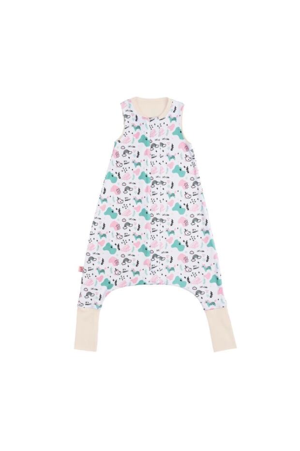 Merino Yün Unicorn Temalı Çift Katlı Kolsuz Çocuk Uyku Tulumu - 3