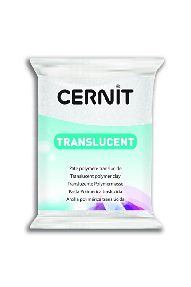 Translucent (TRANSPARAN) Polimer Kil 56 gr 010 Glitter White - 1