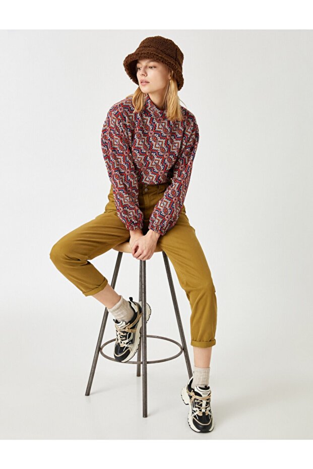 Elastic Waist Pocket Trousers - Slouchy Jean