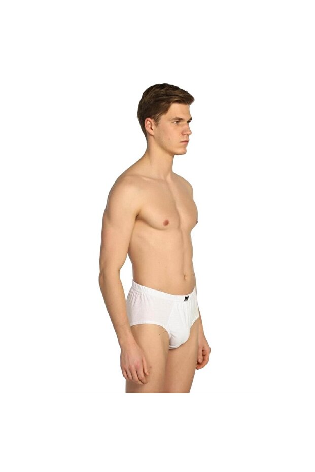 Men's White Pure Cotton Slip Combed Cotton Panties 6 Pieces