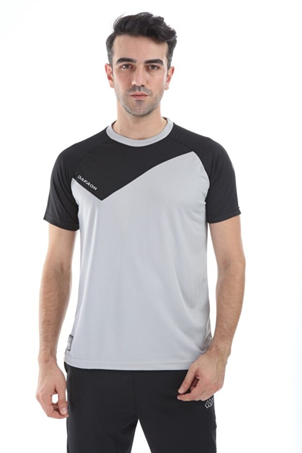 Unisex Gri Space Basıc Antrenman T-shırt - 1