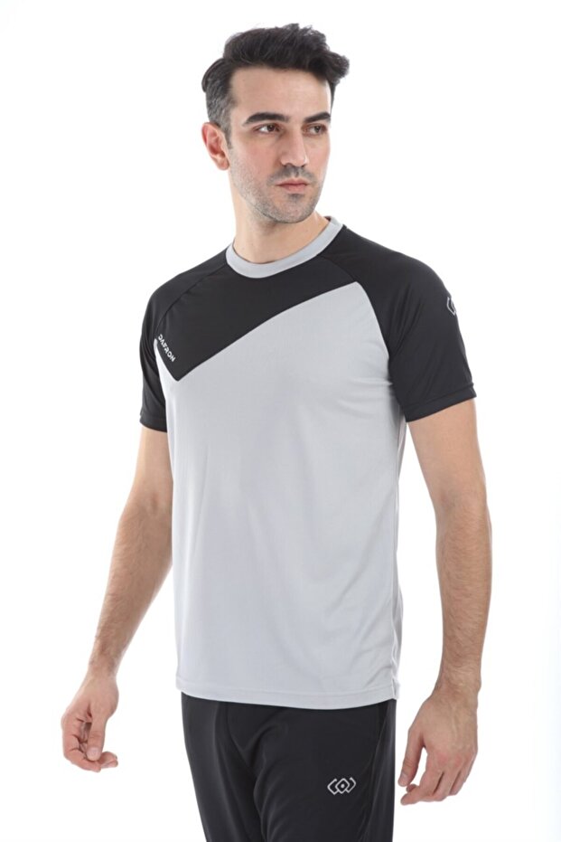 Unisex Gri Space Basıc Antrenman T-shırt - 3