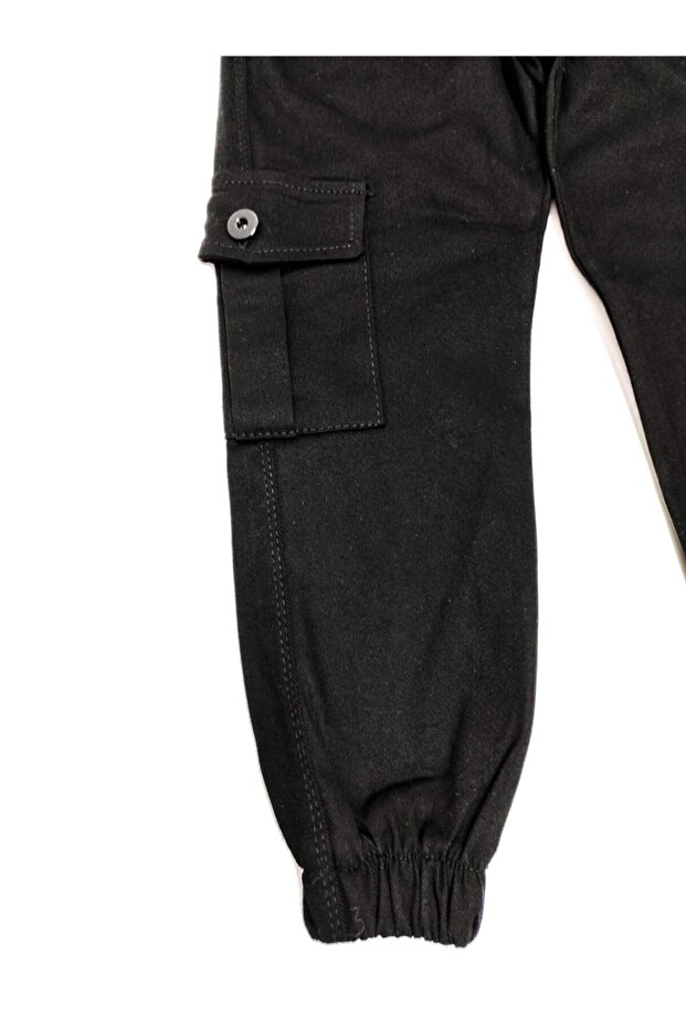 Boy's Black Commando Pocket Trousers - 3