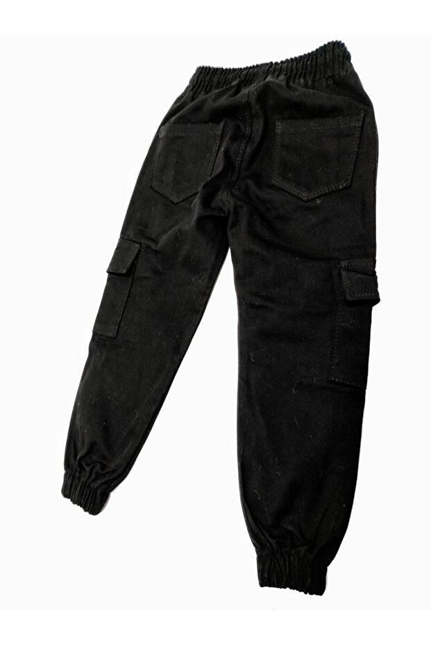 Boy's Black Commando Pocket Trousers - 4