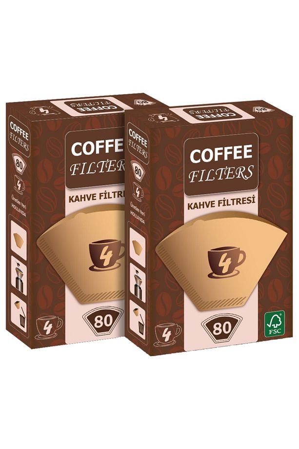 Filtre Kahve Kağıdı 1 X 4 Avantajlı Paket 2 Adet 80'li - 1