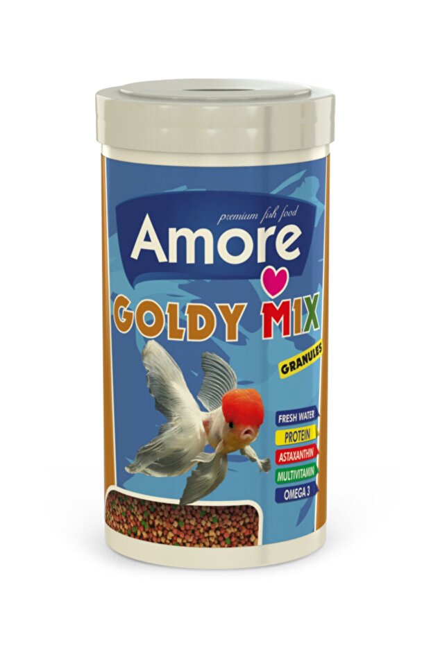 Goldy Mix Granules 250 ml Güçlü Sağlıklı Renkler Japon Balık Yemi - 1