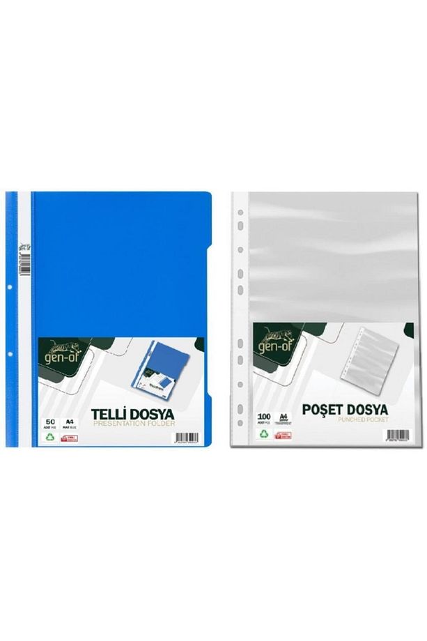 Telli Dosya Mavi 50 Li-poşet Dosya 100 Lü - 1