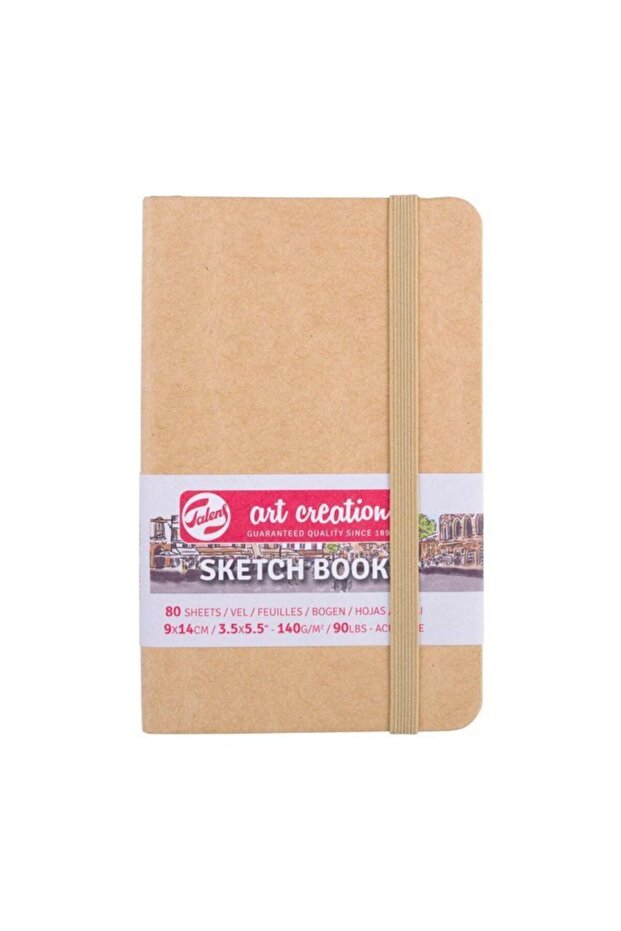 Art Creation Sketchbook Hard Cover Sketchbook 140 gr 9x14 Cm 80 Yp Kraft
