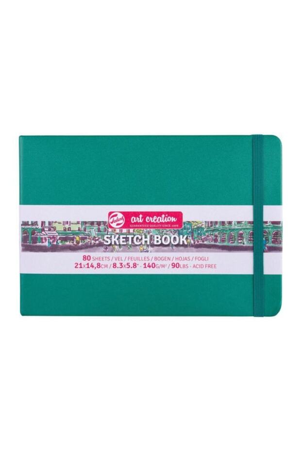 Art Creation Sketchbook Hard Cover Sketchbook 140 gr 21x14,8 Cm 80 Yp Forest Green