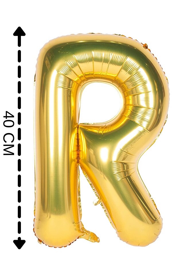 Foil Balloon Letter R Helium Balloon 40 Cm Gold Color