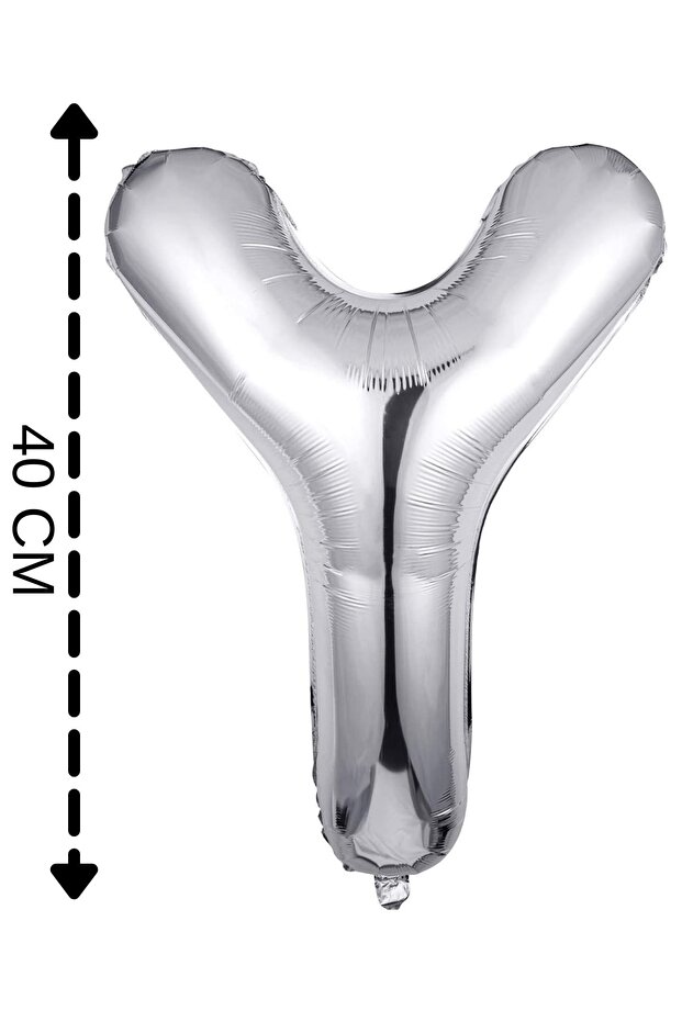 Foil Balloon Letter Y Helium Balloon 40 Cm Silver Color