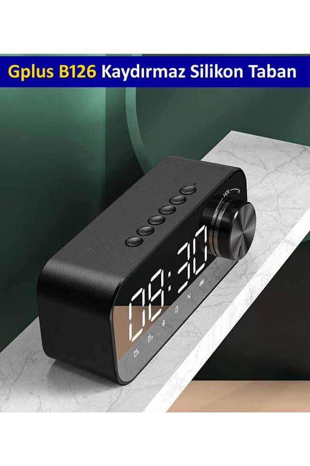 B126 Bluetooth 5.0 Çift Alarmlı Radyolu Dijital Masa Saati - 8