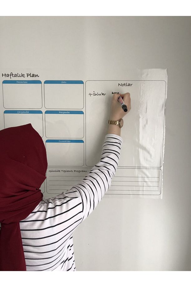 Planlayıcı Akıllı Kağıt Planner Sticker Kağıt Tahta Yazı Tahtası Takvim Haftalık Week Set - 2
