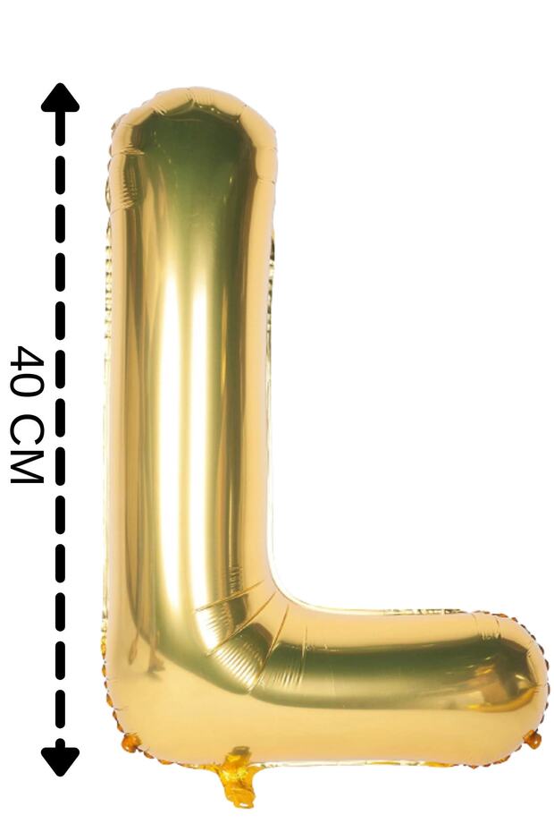 Foil Balloon Letter L Helium Balloon 40 Cm Gold Color