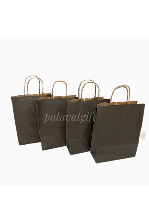 Karton Poşet 4 Adet Hediye Poşeti 35x40 Craft Siyah - 2