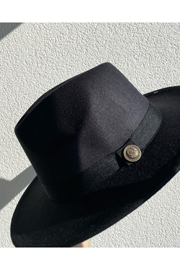 قبعة سوداء بحزام - 5