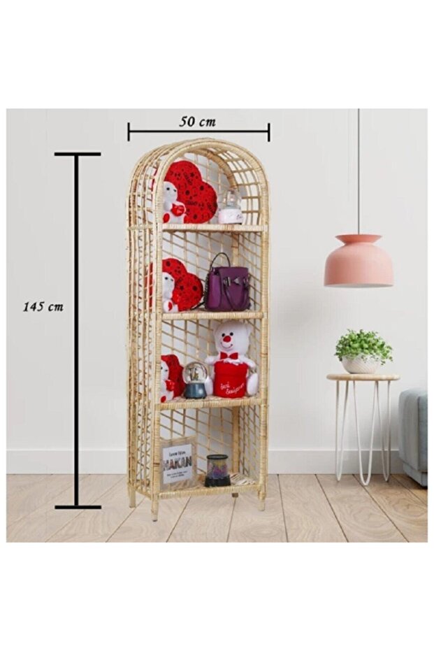 Hasır Raf 4lü Dekoratif - 4