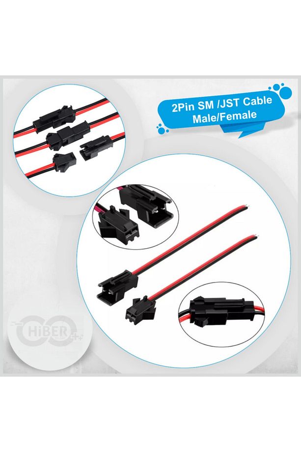 2 Pin Jst Sm Kablo Dişi + Erkek - 1