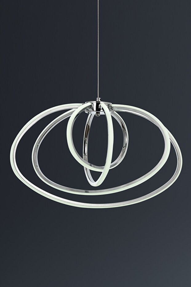 Varna Dörtlü Ledli Sarkıt Avize Krom - 3