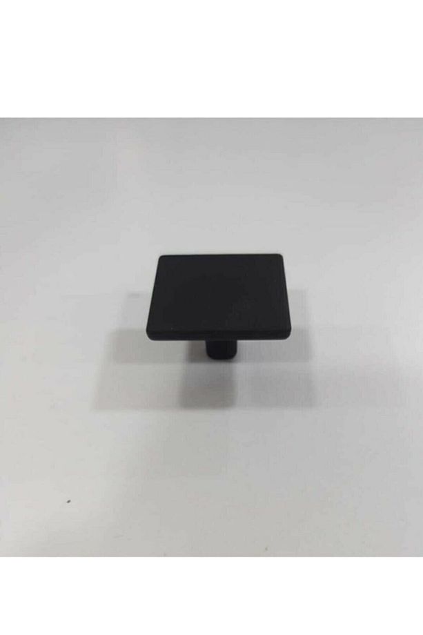 3 Adet Tek Vidalı Düğme Te-kare Kulp Çekmece Dolap Mobilya Kulpu Mat Siyah - 3